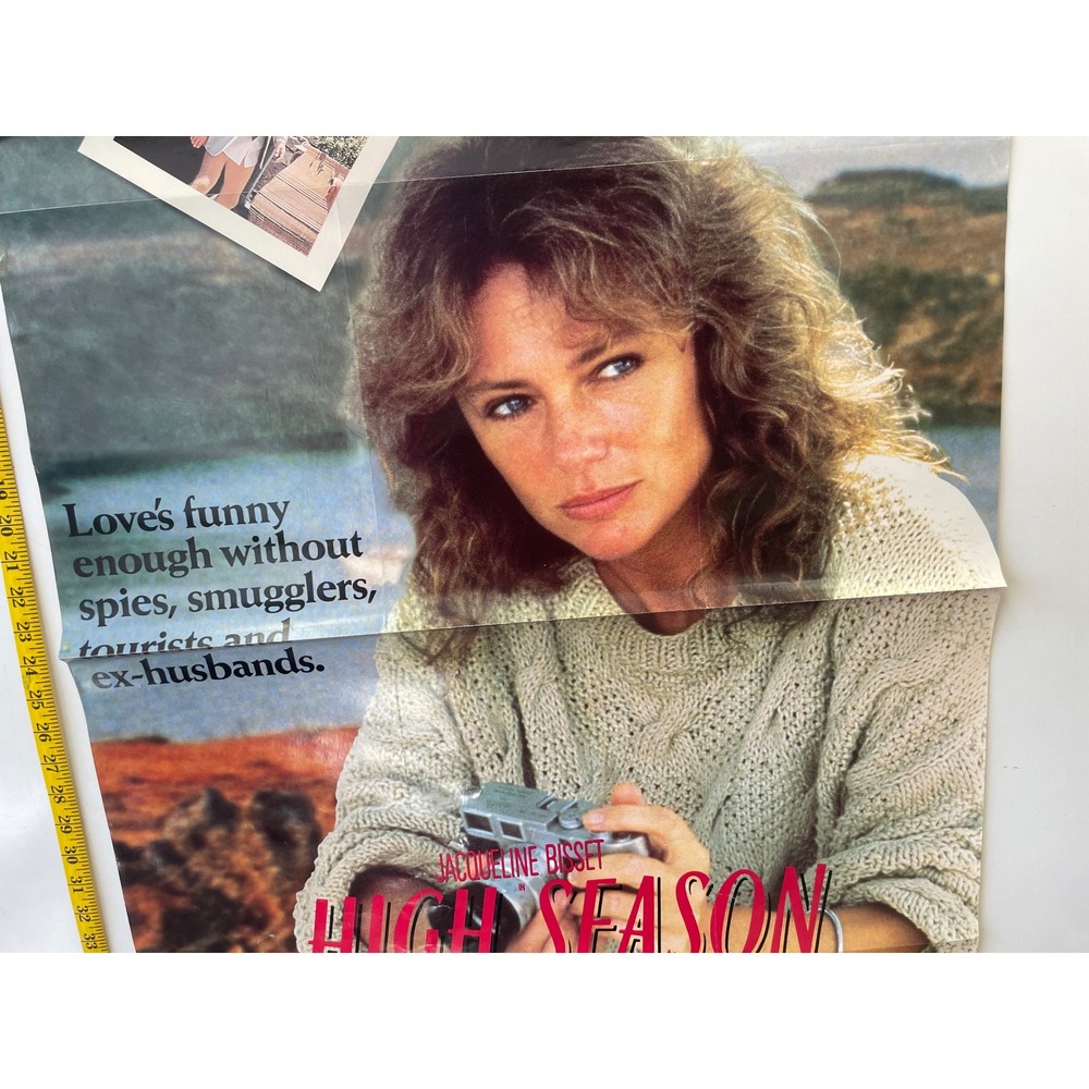 Vintage 1987 High Season Movie Poster Jacqueline Bisset Original One Sheet
